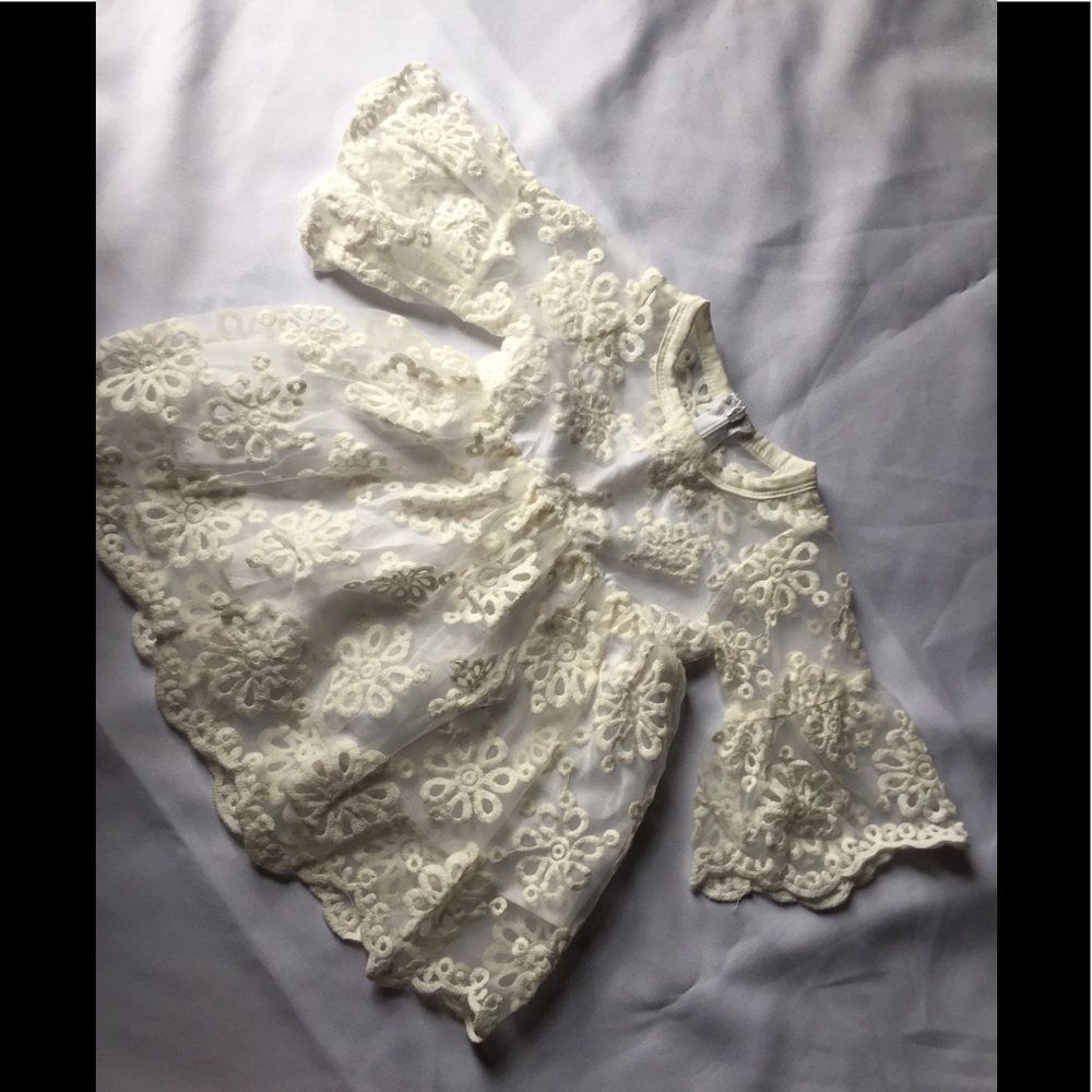 off white lace dress